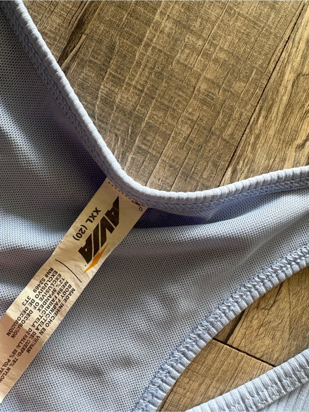 Avia Light Blue Ribbed Racerback Sports Crop - Picture 2 of 2